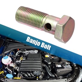 X AUTOHAUX 2 Sets Hollow Bolts Banjo Bolts Screw Brake Connection Adapter M16 x 1.5 Thread with Washers