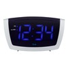 Equity by La Crosse LED Blue Digit Alarm Clock with