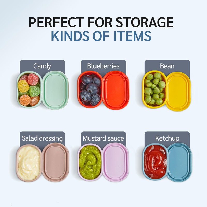 ISSEVE 6Pcs/Set Nesting Silicone Food Storage Containers with Lids, BPA