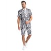 Fashonal Mens Zebra Print Costume Suits for Prom Themed Party,