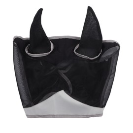 Horse Fly Face Cover Breathable Elastic Polyester Mesh Horse Fly Mask for Ears Eyes Protection M
