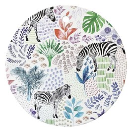 KK Ceramic Trivet, Diameter 7.1 inches (18 cm), Zebra, Stylish, Round, Interior, Durable, Nordic