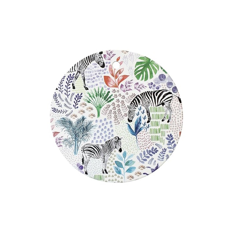 KK Ceramic Trivet, Diameter 7.1 inches (18 cm), Zebra, Stylish,
