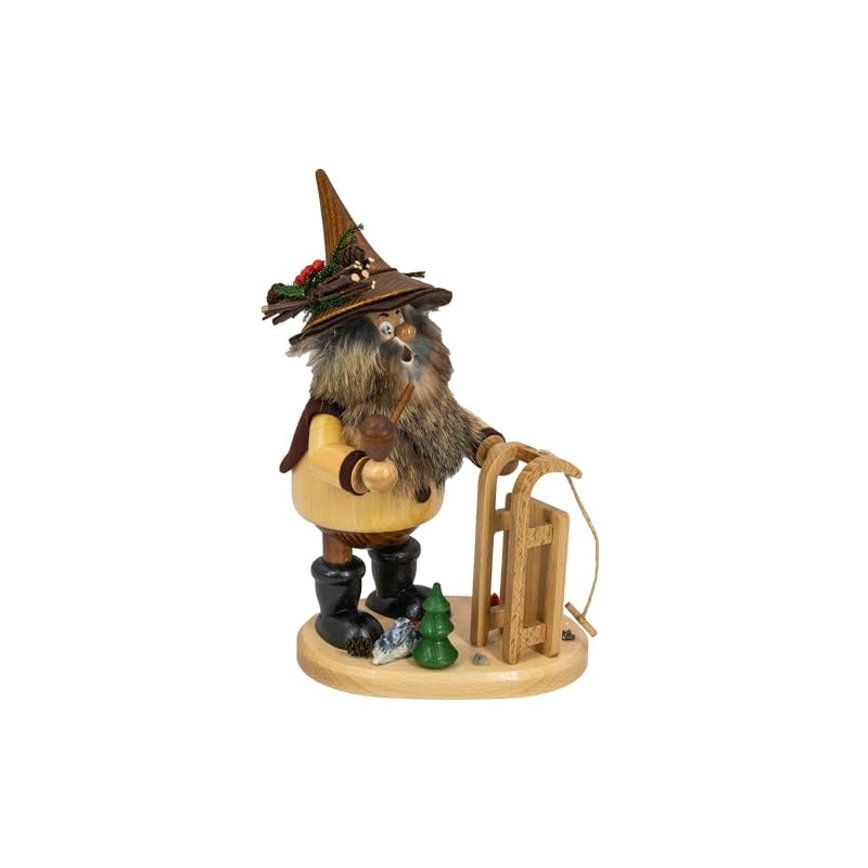 Drechselwerkstatt Uhlig DWU Erzgebirge Incense Smoker Man Christmas Decoration Craftsman,