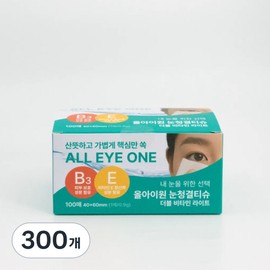 Cotton Day All-I-One Eye Cleaning Tissue Double Vitamin Light Eye Color Eyelid Cleanser Eye Tissue, 300 Pieces, 270g / 코튼데이 올아이원 눈청결티슈 더블비타민 라이트 눈이물감 눈꺼풀세정제 아이티슈, 300개, 270g