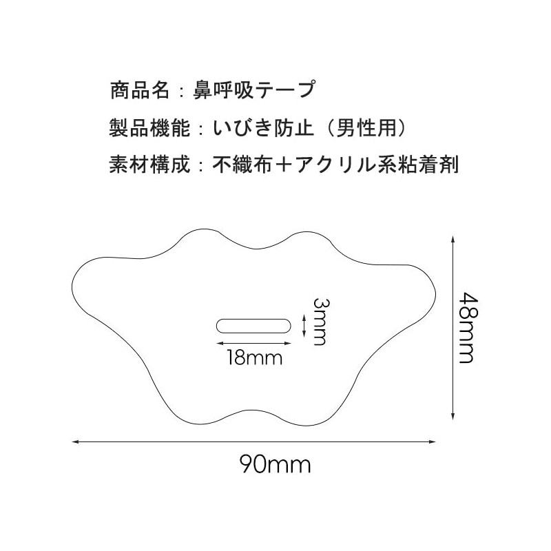 いびき防止グッズ 男性用 鼻呼吸テープ 口閉じテープ 鼾防止 いびき対策 いびき防止 マウステープ 口呼吸防止 いびき軽減グッズ