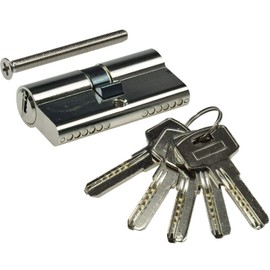 Lock Cylinder Profile Cylinder Door Cylinder for DIN Mortice Locks Increased Security Cylinder with 5 Security Keys 60 mm 30 + 30 mm