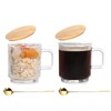 Anhow 2 Cappuccino Cups, 350 ml Latte Macchiato Glasses, Vertical