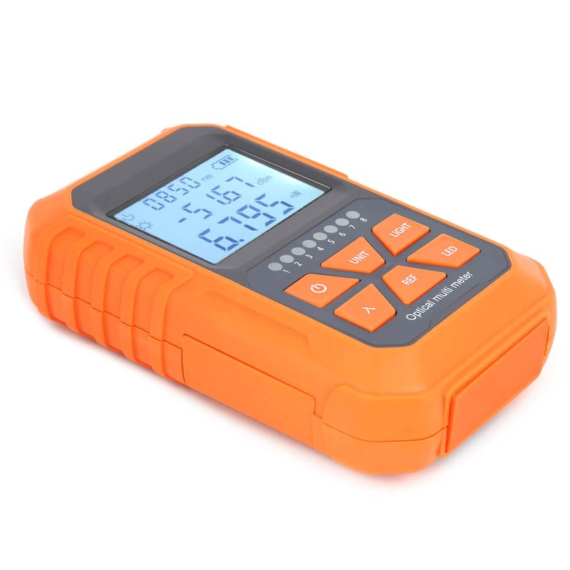 Optical Power Meter Mini Fiber Light Attenuation Tester Red‑Light All‑in‑One