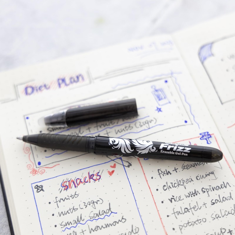 BAZIC Frizz Black Erasable Gel Pen with Grip (17062)