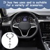 Steering Wheel Rosary Charm, Black Classic Icon Symbolic Disc Pendant,