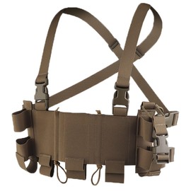 TAILOR JAPAN Micro Chest Rig, Chest Rig, Tactical Vest, Survival Game Vest, Minimalist Chest Rig, US Model, coyote brown