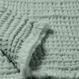 nordic coast company® Muslin Blanket Baby Swaddling Blanket Fringe Baby Blanket Muslin Muslin Cloth Swaddling Cloth Burp Cloth Muslin (Mint)