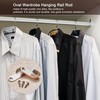 10 Pieces Zinc Alloy Oval Wardrobe Hanging Rail with 20