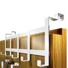 4smile Door Coat Rack for Hanging, White, Stainless Steel Door