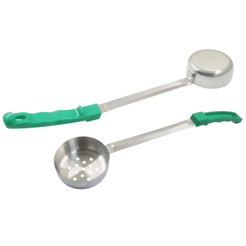 Hordion 4 Pcs Portion Control Serving Spoons Ladle Scoops (Green,