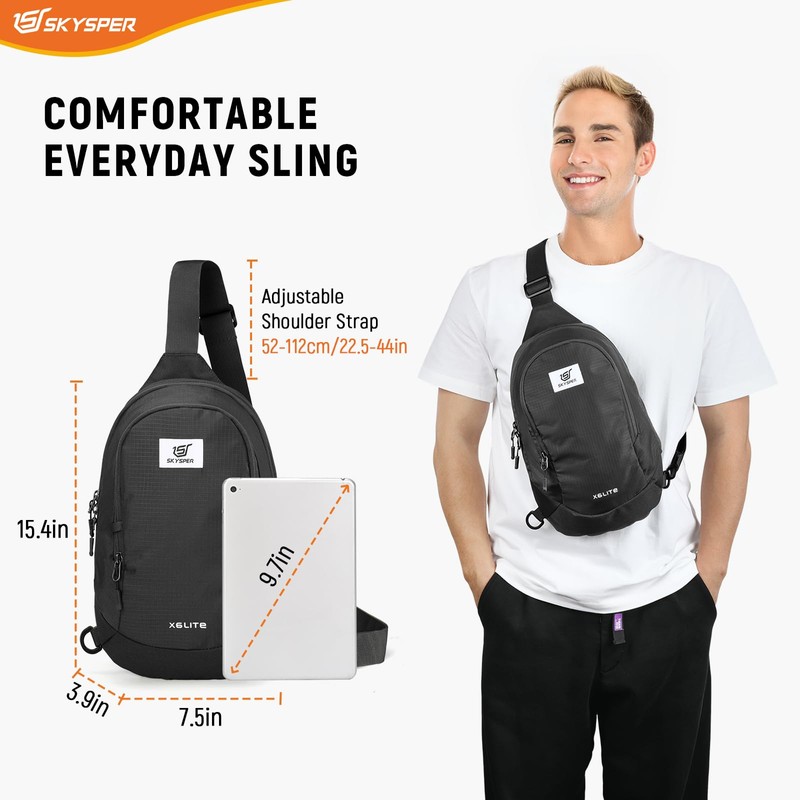 SKYSPER Sling Bag RFID Crossbody Sling Backpack Travel Cross Body