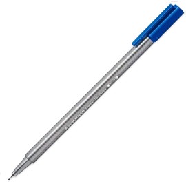 STAEDTLER 334 Triplus Fineliner Superfine Point Pens - 0.3mm - Blue - Pack of 6