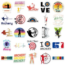 Archery Stickers 50 Pieces Cute Decoration for Car Laptop Skateboard Bicycle Moped Motorcycle Bicycle Computer Suitable for Adults Children Shoot an Arrow Aesthetic Sticker Set