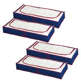 WENKO Underbed Storage Set of 4 Blue/Red