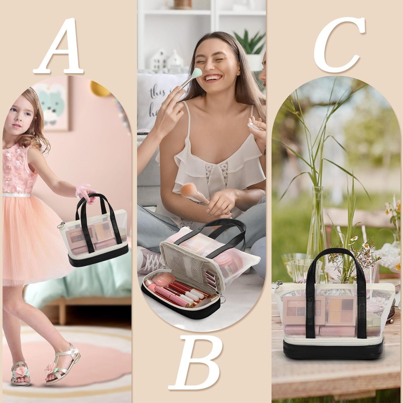OCHEAL - Pequeña bolsa de maquillaje multifuncional para adolescentes y