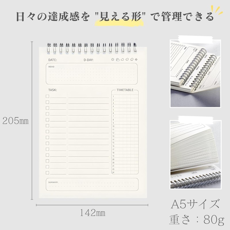 【160 Days】Chicer Task Management Notebook, ToDo List, Planner, Study Plan
