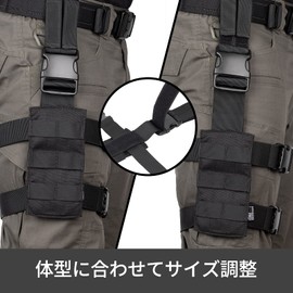 OneTigris Leg Holster Platform Mag Pouch Carrier Panel Molle Nylon Work Airsoft Tactical Gear (Black)