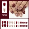 Brown Polka Dot Press on Nails Short Almond Fake Nails