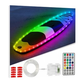 Kayak Paddle Board Lights Kit, IP68 Waterproof Dream Color SUP Glow Lights with Remote, Battery Powered Kayak Lighting for Night Kayaking SUP Canoes, Marine Boat Pontoon Light (22FT)