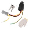 Dokili Ignition Switch 129572 with Keys 3-Position 6-Wire Connectors Compatible