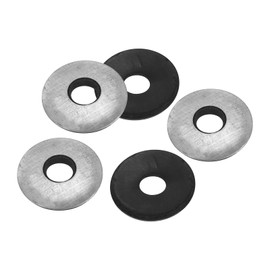 PATIKIL 1/4"x3/4" EPDM Bonded Sealing Washers, 200 Pieces Galvanized Neoprene Rubber Backed Screw Gasket for Industrial Home Machinery Ships Roof (#14x1/4")