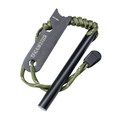 Survival Tool Fire Starter,Ferro Rod Fire Starter Kit & Backpacking Multitool,Flint and Steel,Fire starter Survival,Fire Steel (Red-Fire, Length:4"(10cm). Diameter: 3/8"(10mm))