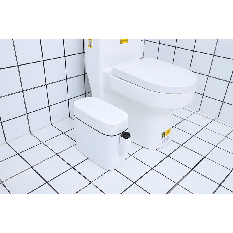 KLGO 12 Liter Slim Plastic Trash Can with Lid,2.6 Gallon