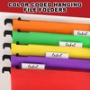 Navona 5 Pack Plastic Hanging File Folders, Letter Size