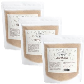 Natural Elephant Ghassoul Moroccan Lava Clay Powder 100% Pure & Natural (1lb Bag (Pack of 3 450g Bags))