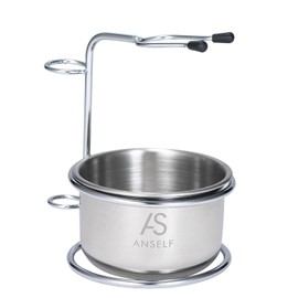 Mingzhe 2 in 1 Men's Shaving Set Dry or Wet Shaving Cup + Shaving Holder Male Beard Shaving Bowl Shaving Stand