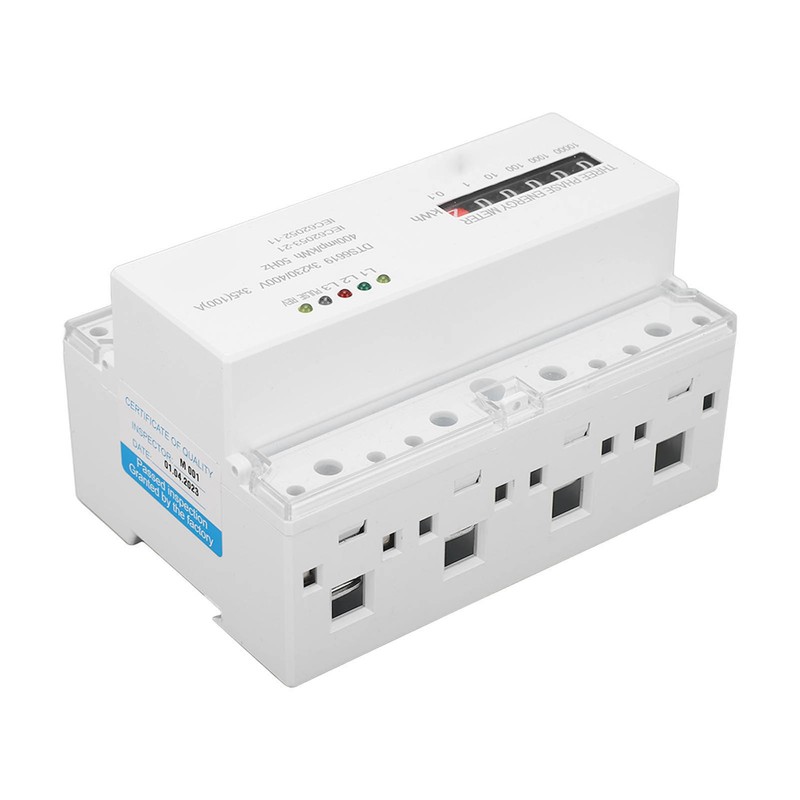Electric Meter Din Rail 3 Phase 4 Wire KWh Energy