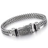 COOLSTEELANDBEYOND Mens Stainless Steel Franco Link Curb Chain Bracelet, Vintage