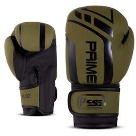 PSS Black Series Leather Boxing Gloves Children 3-14 Years 4oz 6oz 8oz Junior Boys Girls Boxing Muay Thai English French Kickboxing Ref 1025, Commando Green Size 8 oz