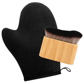 Self Tanning Mitt Self Tanner Mitt Tanning Glove Self Tan Mitt And Brush Self Tanner Brush Self Tanning Brush Self Tan Brush Kabuki Brush Self Tanner Brush For Body Self Tanning Kit 2 Pack