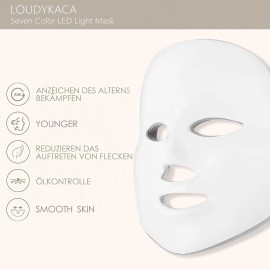 Unbranded 7 Color LED Facial Mask Photon Therapy Face Skin Mask Anti Acne Face Beauty Mask