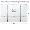 40” x 60” Wall-Mounted, Folding Whiteboard with Magnetic Surface and