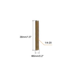 QUARKZMAN Pack of 10 Fully Threaded Spindles 1/4 x 1-1/2 Inch Threaded Rods Long Thread Screws Made of Carbon Steel for Furniture Garden Railing Attachment Frame Connection Colourful Zinc Coating