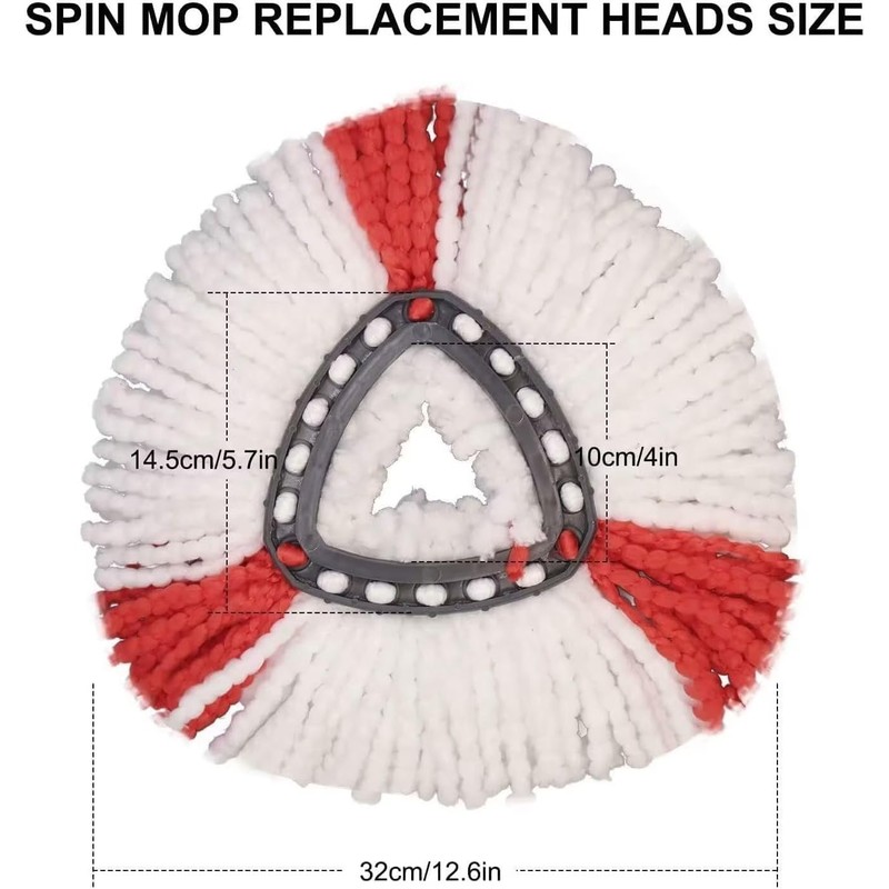 6-Pack Reusable Microfiber Mop Head Replacements for Vileda 2-in-1 Turbo