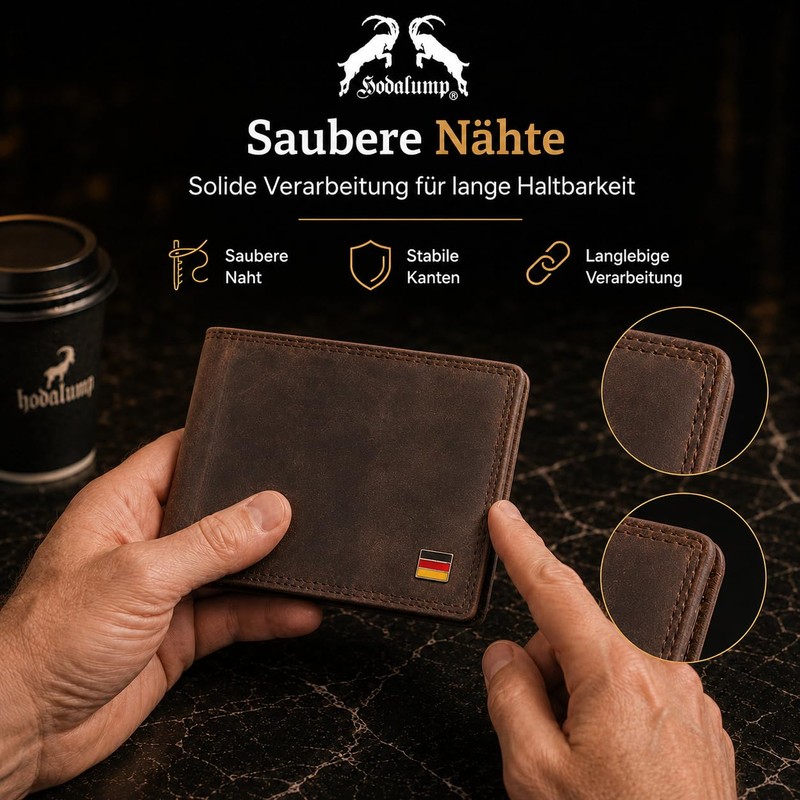 Hodalump Genuine Leather Men's Wallet in Gift Box with RFID