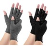 2 Pares Guantes para Artritis,Guantes de compresión de medio dedo,Alivia