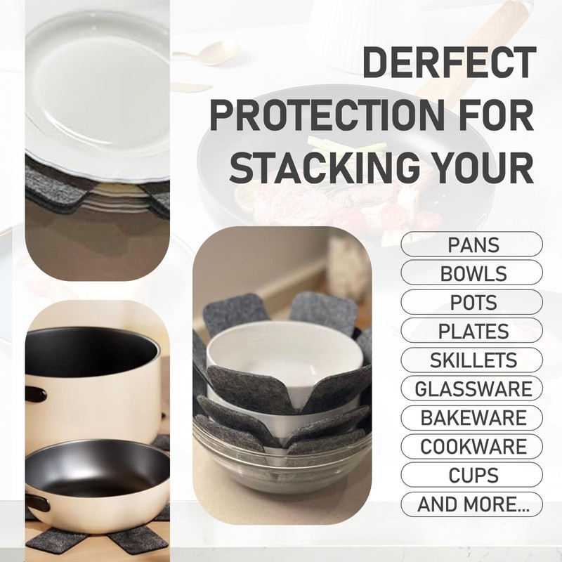 YSOOUA Pan Protector, Pan Protector, Pack of 12, Pot Protector,