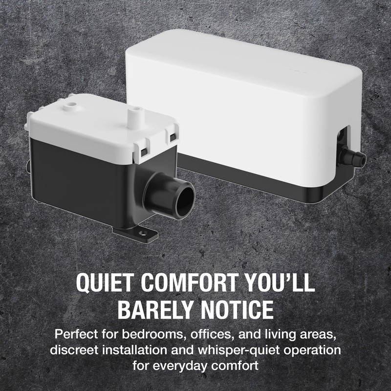 NAVAC NCA10 Mini-Split Mini Condensate Pump - Ultra Quiet, HVAC