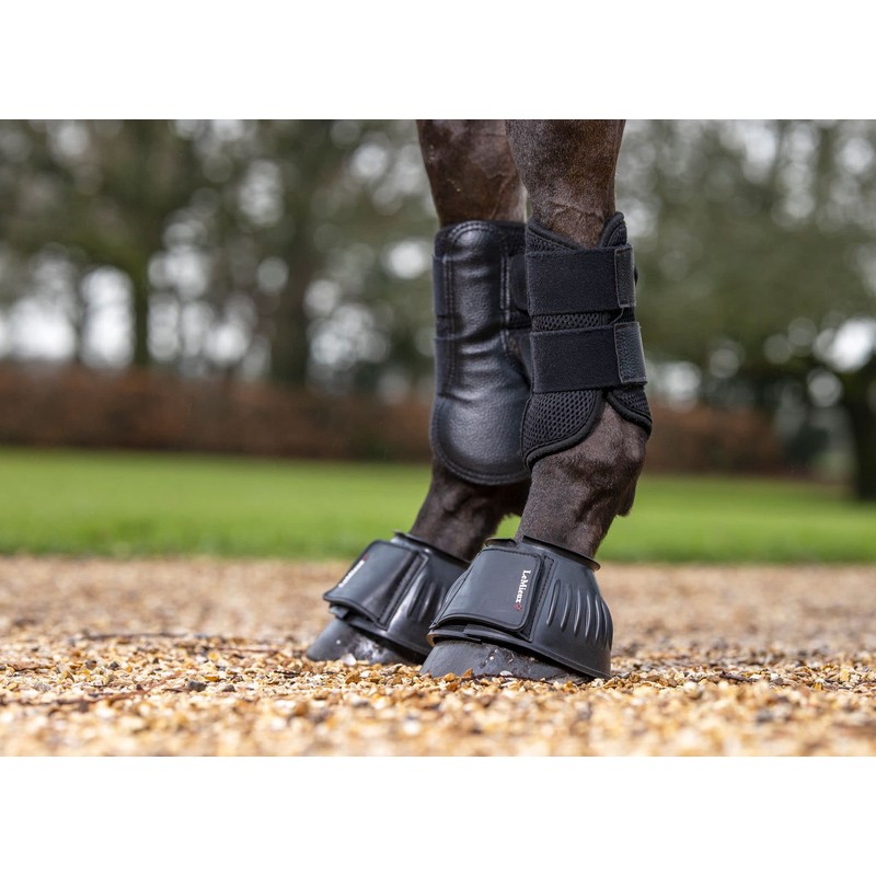 LeMieux Rubber Bell Boots Pair Over Reach Boots - Black,