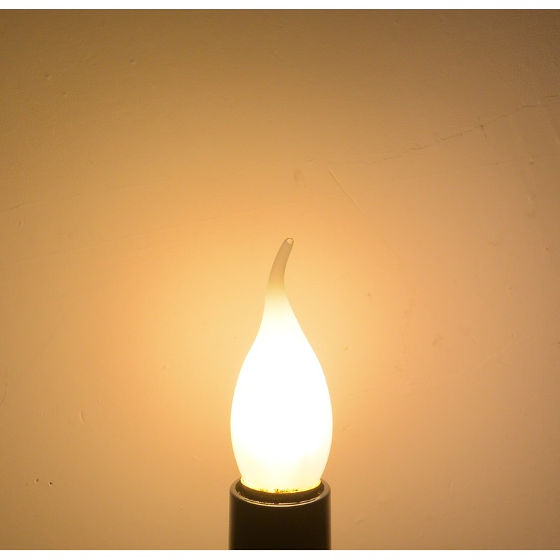 OPALRAY C35 6W Dimmable LED Candelabra Bulb, E26 Regular Base,